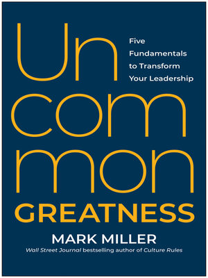 cover image of Uncommon Greatness